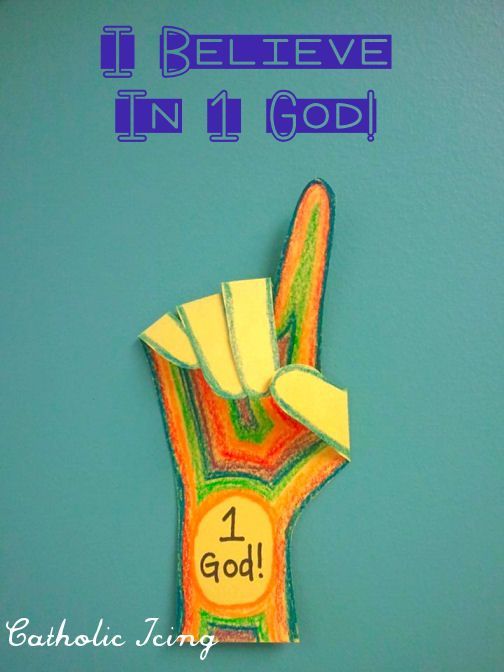 Charming Bible Craft Ideas For Kids Part - 12: Very Simple U0026 Believe In 1 Godu0026 Craft For Kids. Great For Learning About The Apostlesu0026 Creed, And Also A Bible Craft For The Letter G.