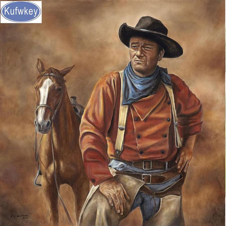 Ranches American West ~ DIY Cross Stitch Pattern Checking the Fences ~ Cowboys