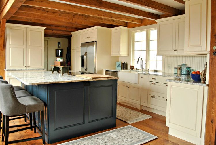 Rustic Post And Beam Kitchen Remodel In Sutton Ma Kitchen