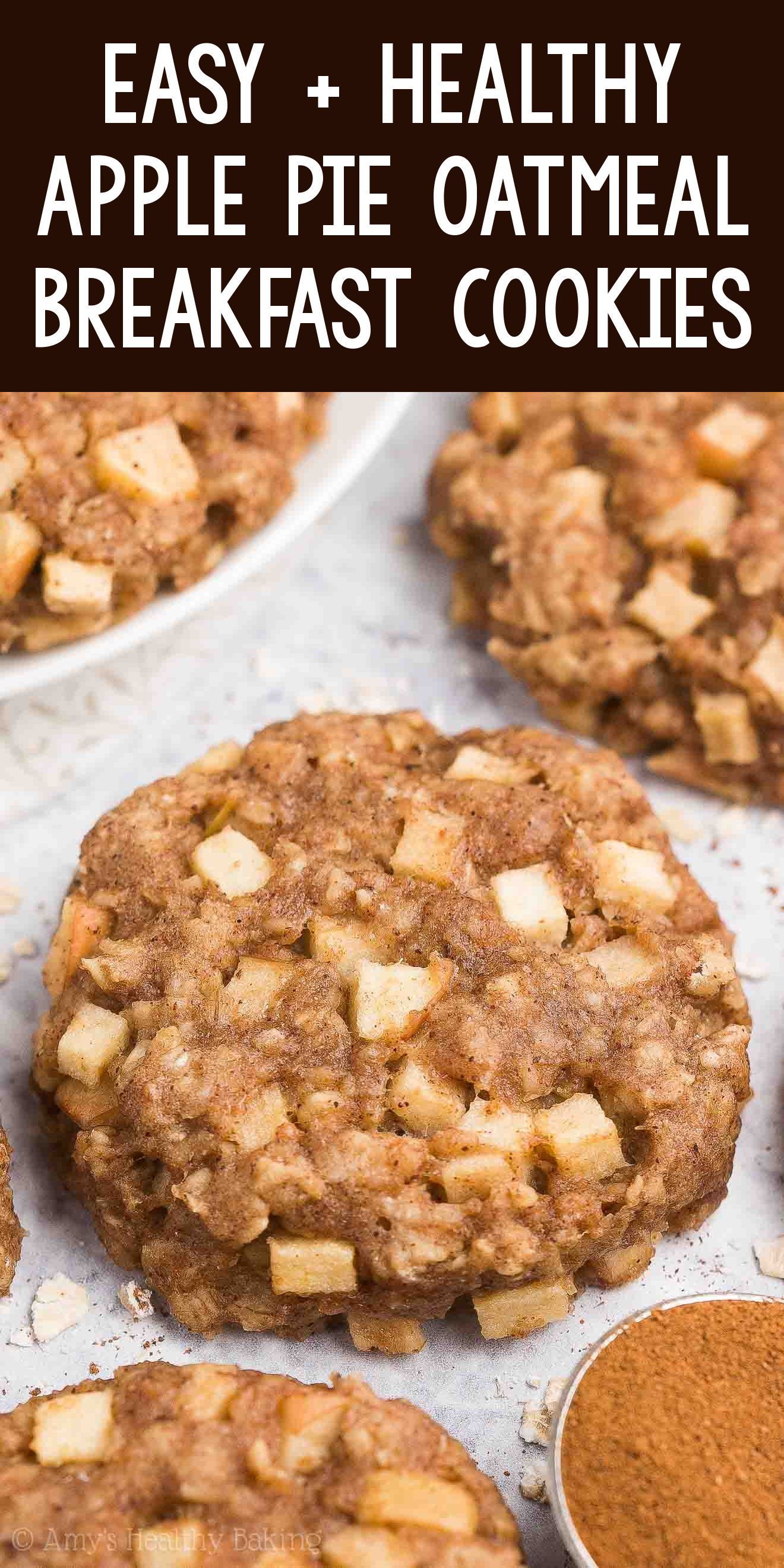 Healthy Apple Pie Oatmeal Breakfast Cookies Easy Recipe Breakfast Healthy Apple Pie Oatmeal Breakfast Cookies Easy Recipe Breakfast