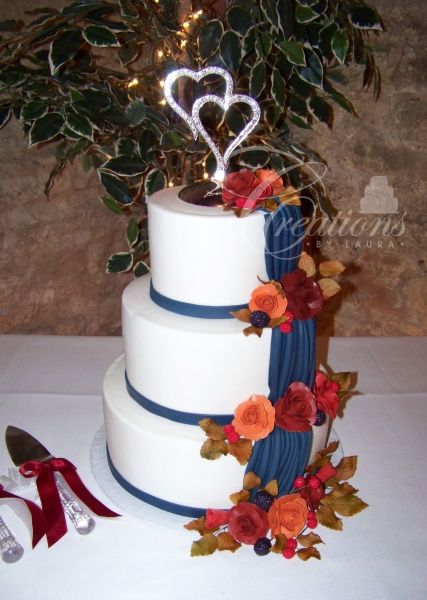 Image Result For Navy Blue And Burgundy Wedding Cake Burgundy