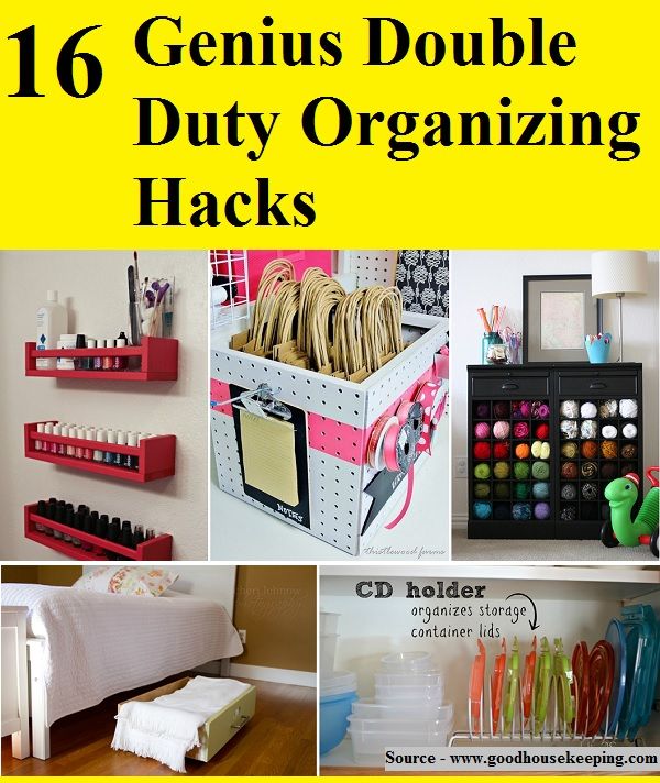 16 Genius Double Duty Organizing Hacks | Organization hacks