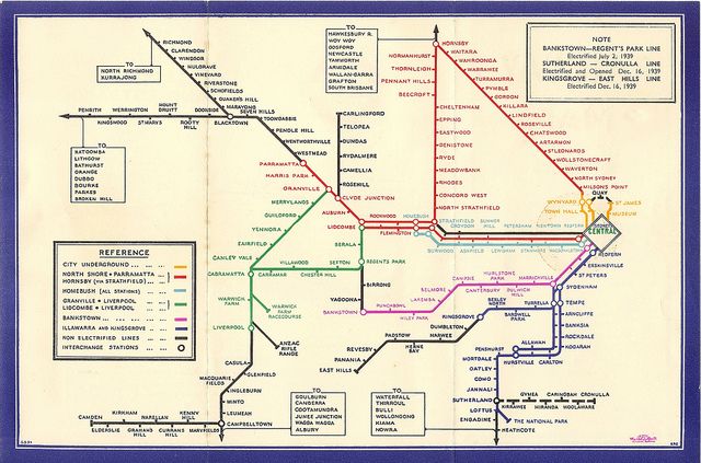 Sydney Suburban U0026 City Underground Railway Map Diagram