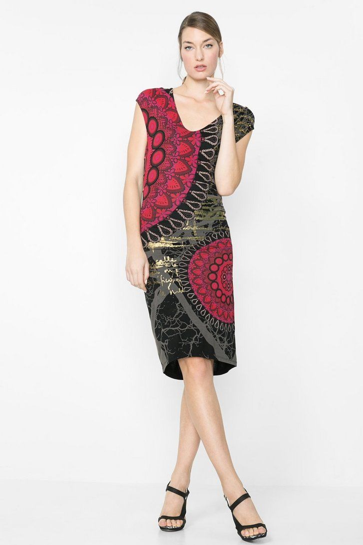 Mode Femme Desigual 61v21b3Dress Ss Jeremias 2016 CoeBxWrd