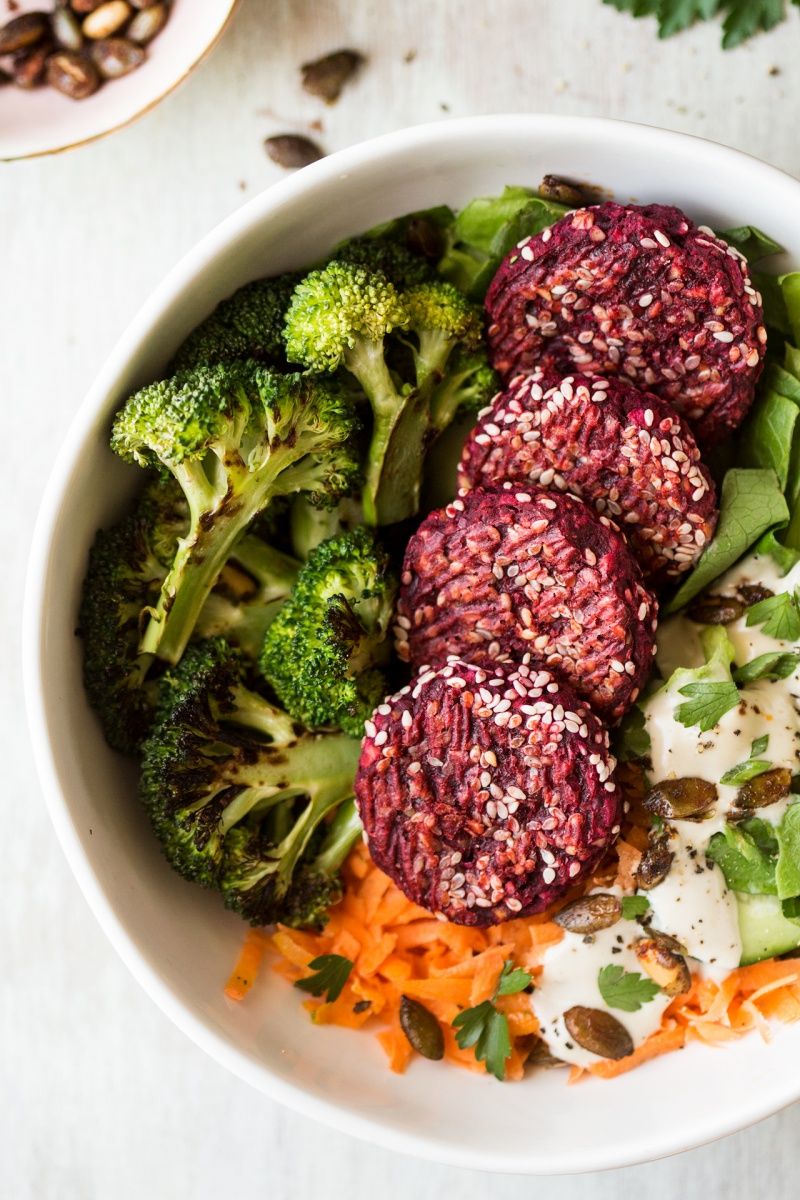 Baked Beetroot Falafels Baked Beetroot Falafels