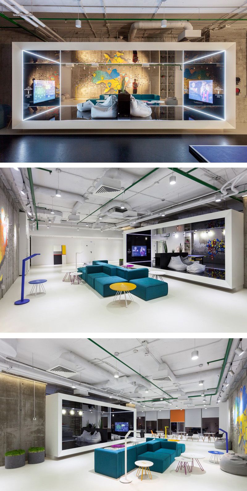 soesthetic group have designed the ukrainian offices for playtech a office design online