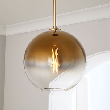 Sculptural Glass Globe Pendant - Metallic Ombre Sculptural Glass Globe Pendant - Metallic Ombre