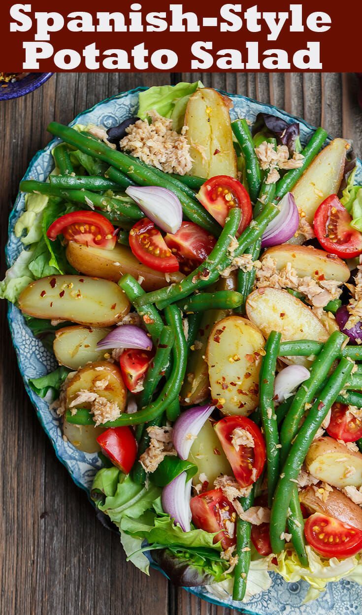 Spanish Potato Salad with Tuna and Green Beans | The Mediterranean Dish