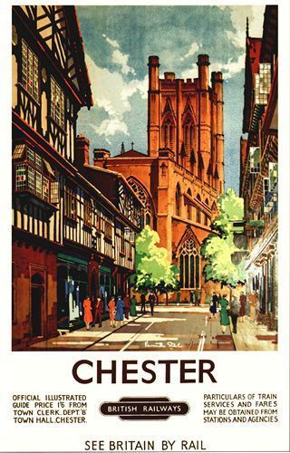 Vintage British Rail Chester Railway Poster A4//A3//A2//A1 Print