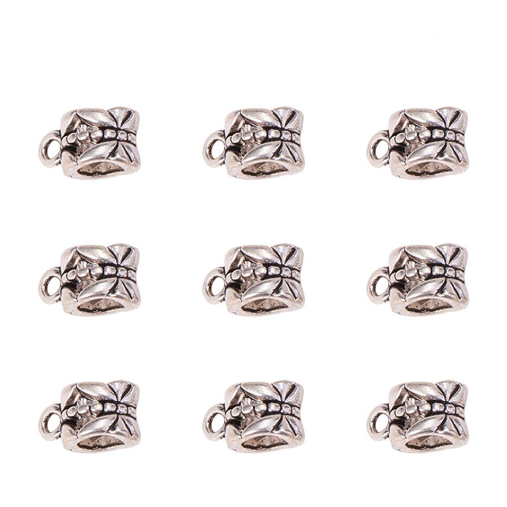 5Pcs Tibetan Silver Connector Bails For European Bracelet Jewellery Making 5Pcs Tibetan Silver Connector Bails For European Bracelet Jewellery Making