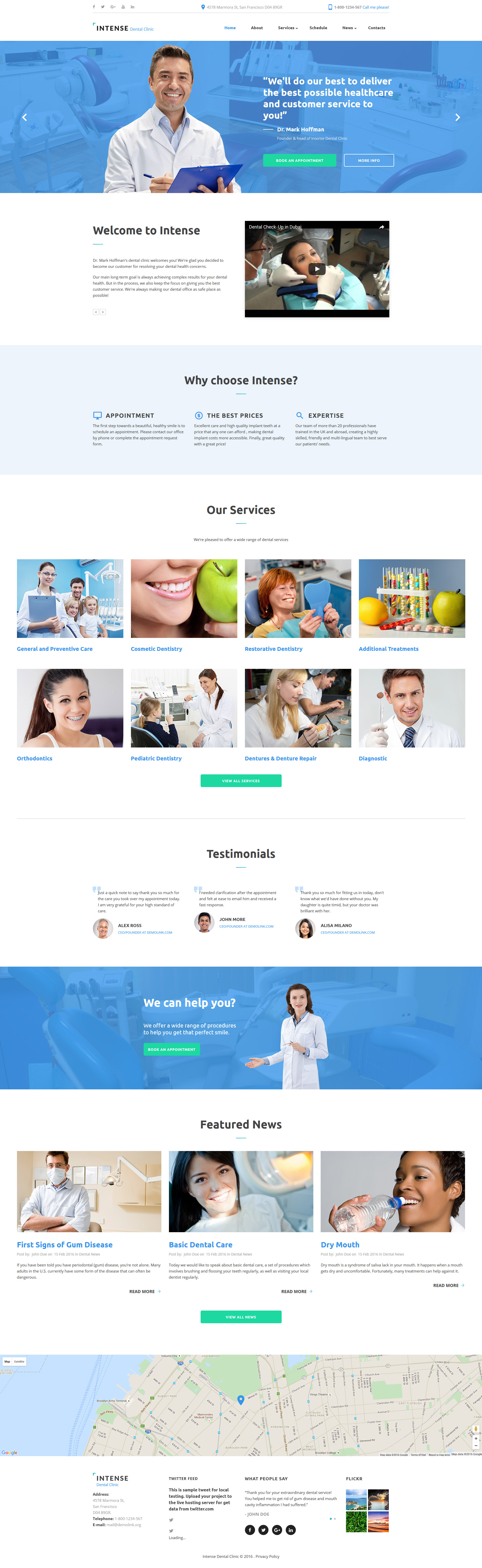 dentistry website template