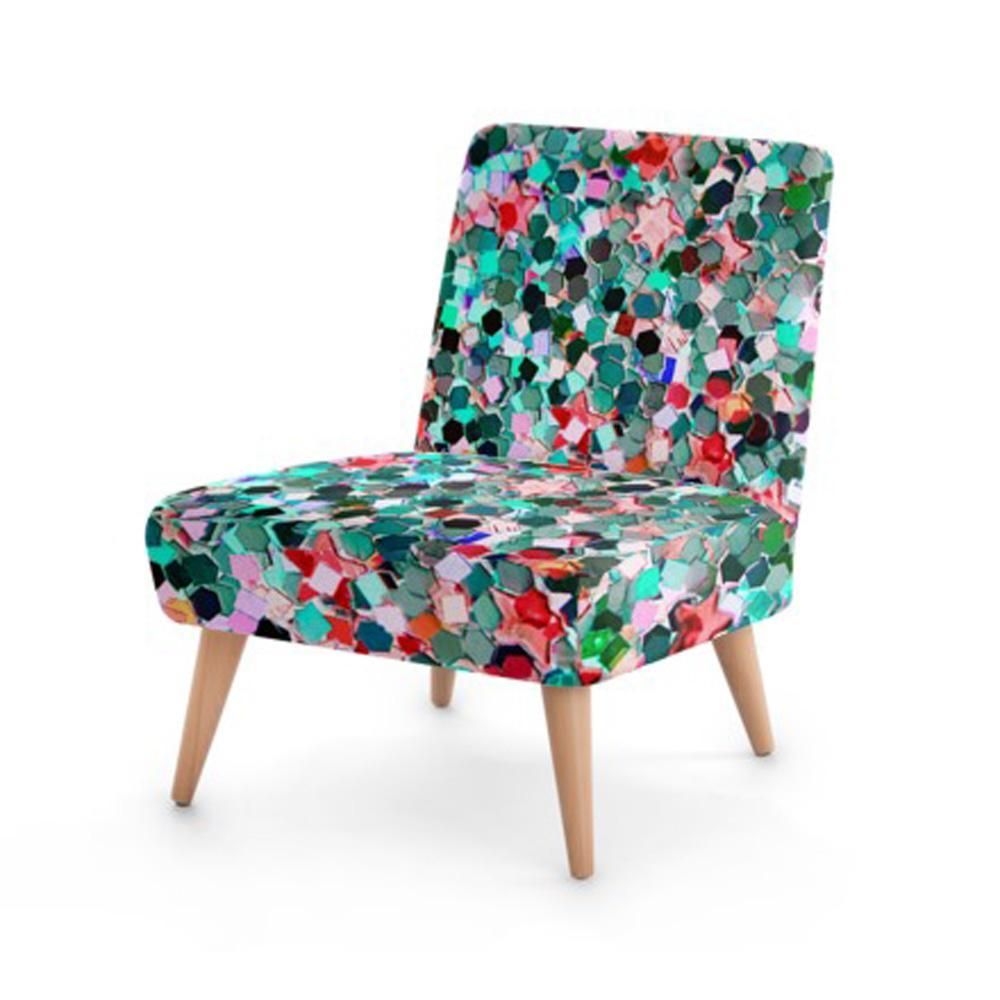 Multi Colour Jewel Print Accent Occasional Chair In 2020 Handmade Chairs Occasional Chairs, Multi Coloured Accent Chairs