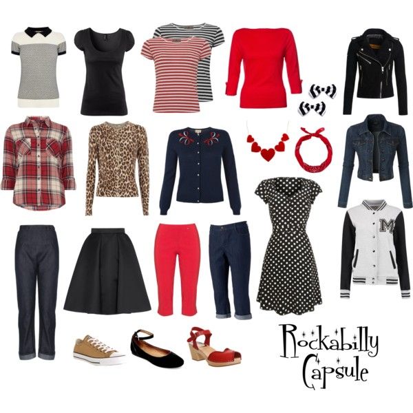 Rockabilly Capsule by christina-sparkle on Polyvore featuring mode, Dorothy Perkins, Oasis, H&M, LE3NO, Superdry, Giles, Croft & Barrow, Swedish Hasbeens and Steve Madden Looks Rockabilly, Mode Rockabilly, Rockabilly Outfits, Rockabilly Fashion, Retro Fashion, Vintage Fashion, Womens Fashion, Lolita Fashion, Fashion Fashion