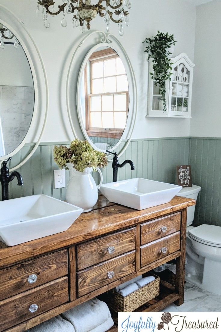 Its reveal time for the #oneroomchallenge, and I am the biggest procrastinator...as usual! We have been 90 percent finished this bathroom makeover for weeks. Here I am, putting on the finishing touches and writing about it...at the last minute! Vintage farmhouse chic bathroom remodel in a budget. #bathroomideas #frenchcountry #cottagechic #farmhousechic #cottagestyle #beforeandafter #homedecor #bathroomremodel #homediy Upstairs Bathrooms, Chic Bathrooms, Bathroom Remodel Master, Bathroom Renovations, Bathrooms Remodel, Budget Bathroom, Bathroom Small, Small Vintage Bathroom, Vintage Bathroom Remodel