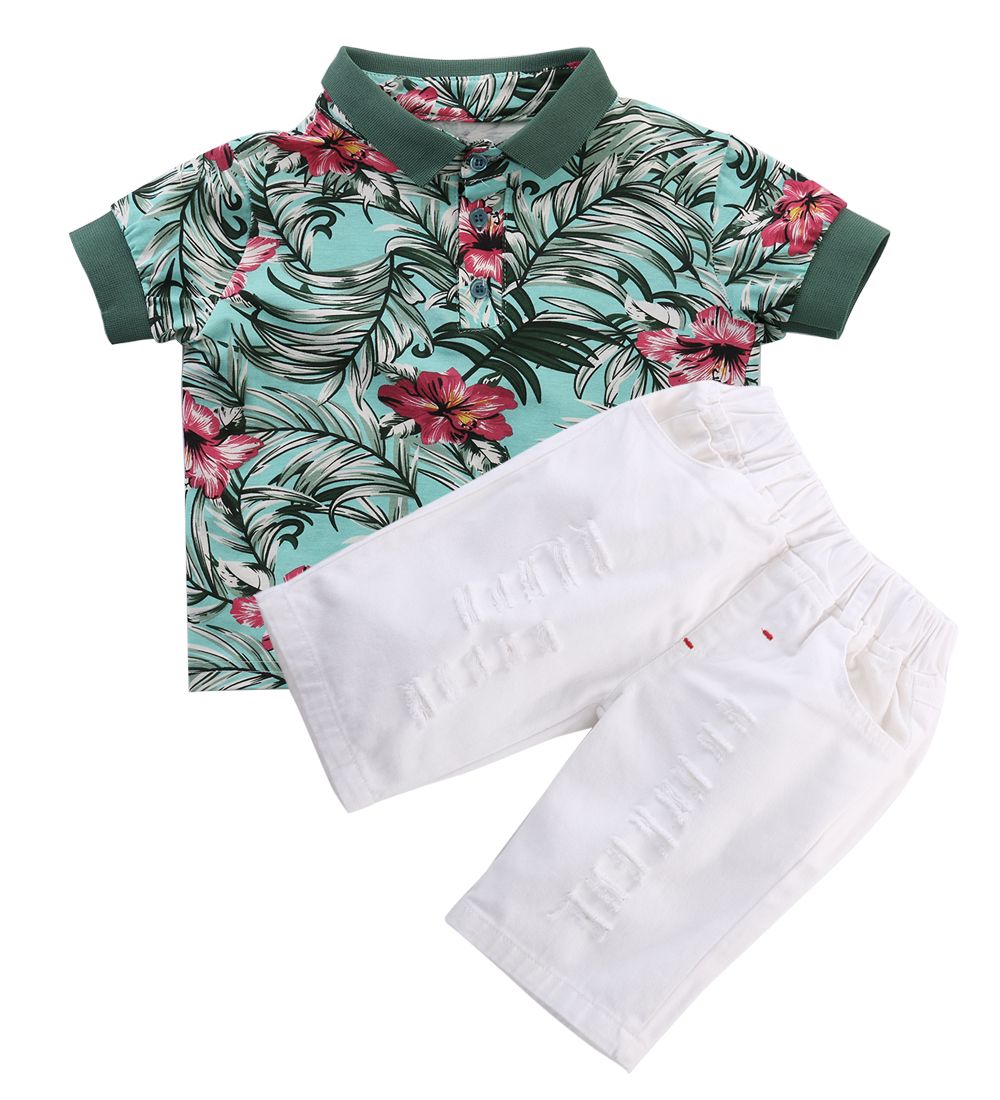 2PCS Toddler Kids Baby boys summer Clothes T-shirt/&short Pants outfits gentleman
