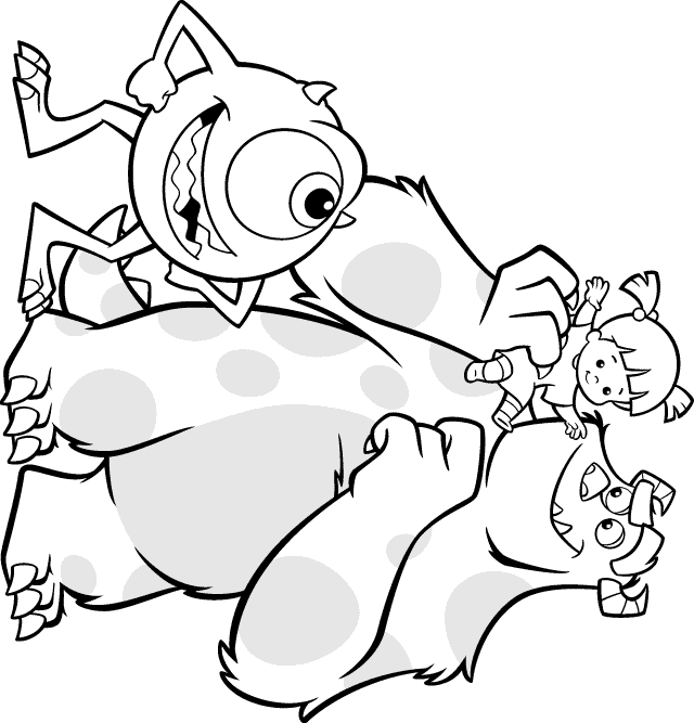 monsters inc characters coloring pages monsters inc colouring