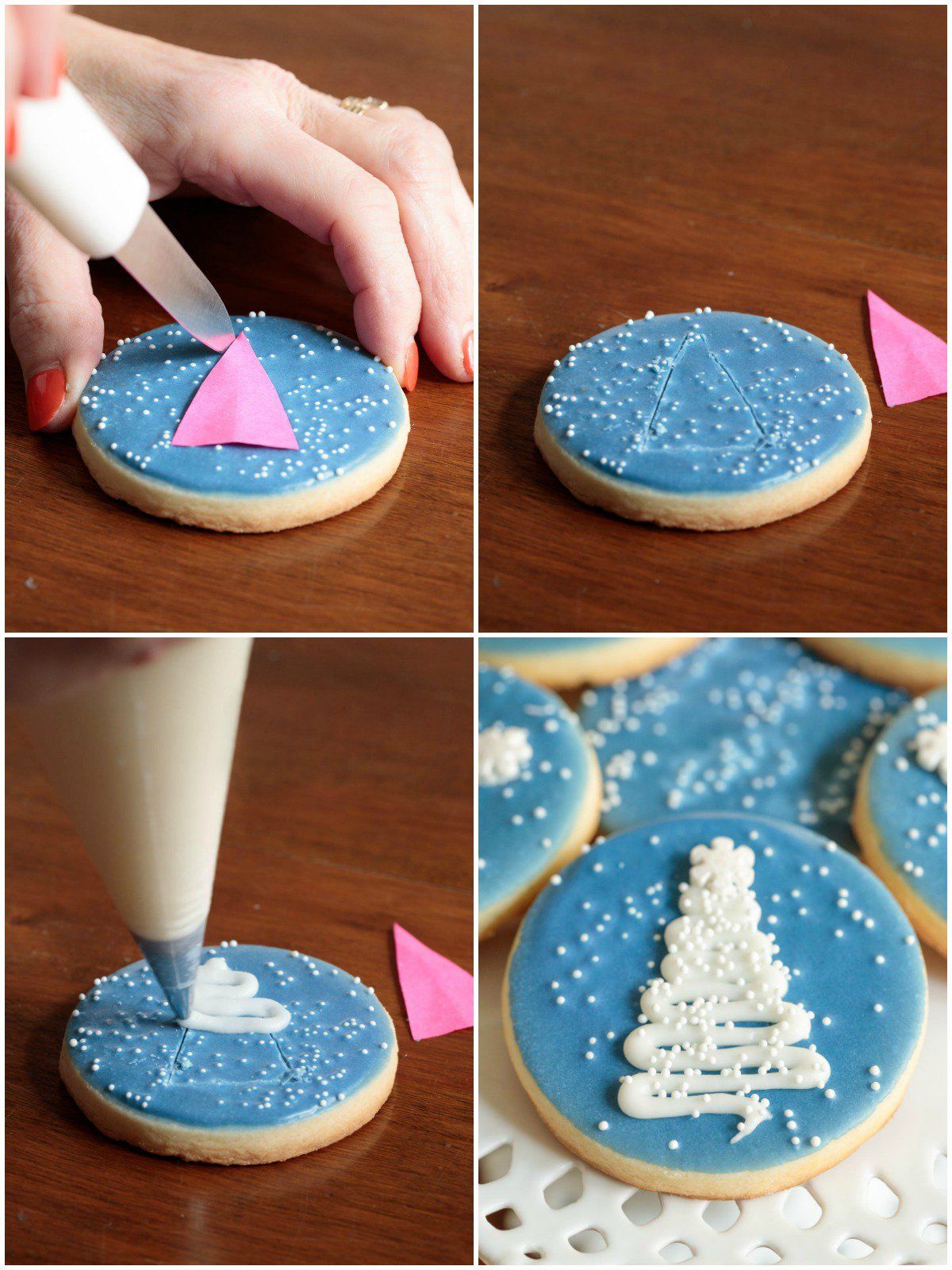 Easy Decorated Christmas Cookies Tutorial Recipe Christmas Cookies Easy Shortbread Cookies Christmas Fancy Cookies