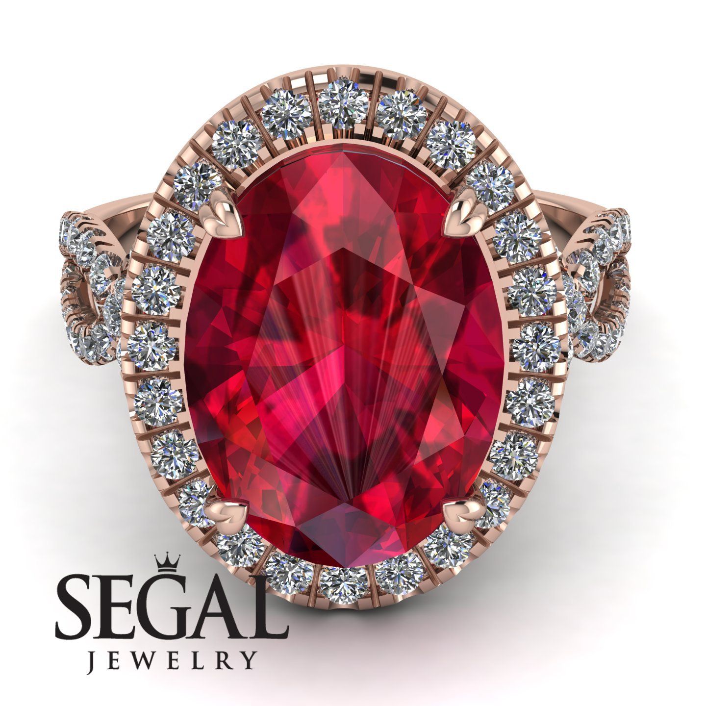 Glamorous Oval Ruby Ring - Jordyn No. 11 | Ruby ring, Ruby ring designs