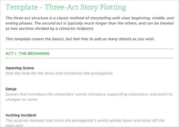 12 creative writing templates