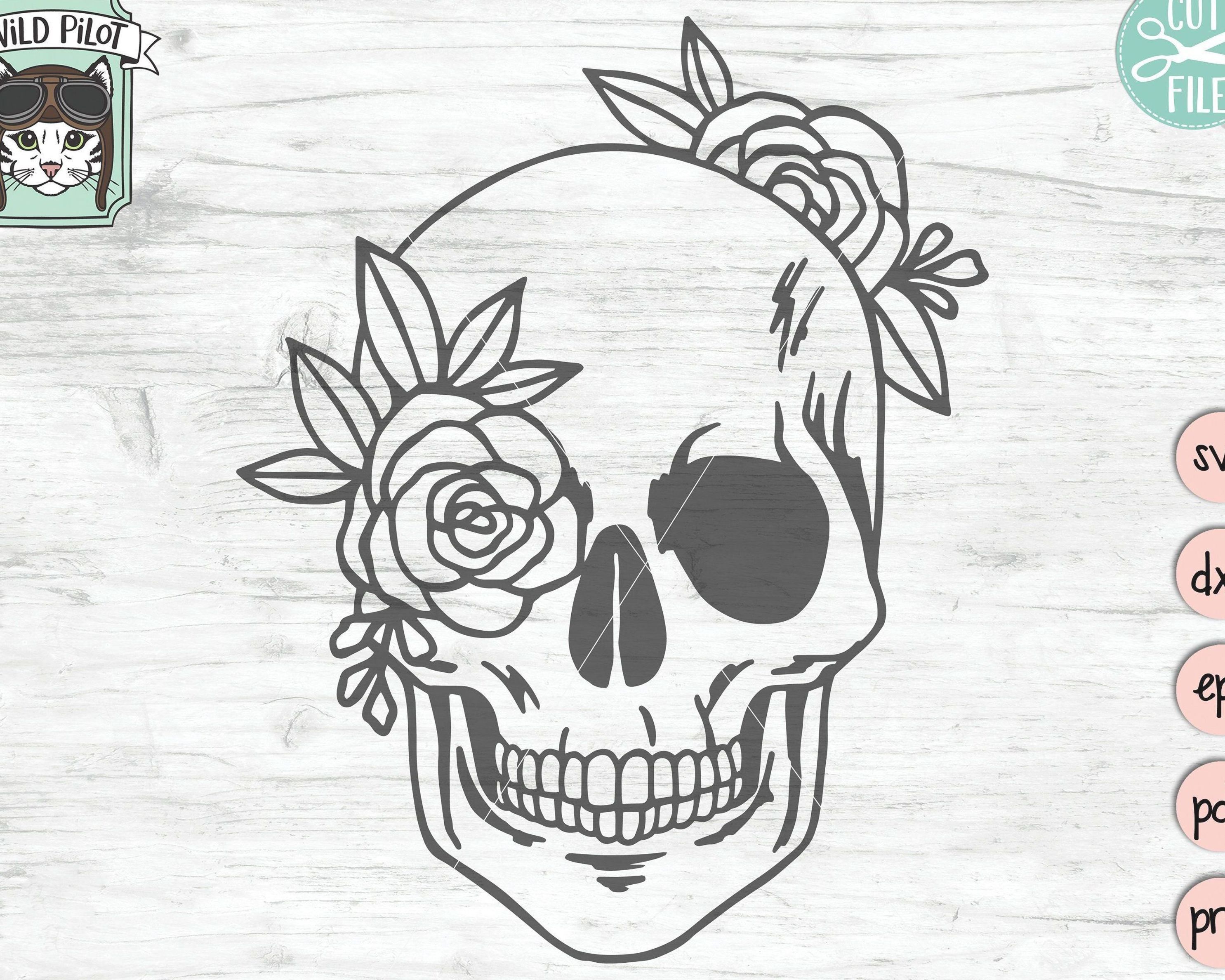 Free Free 241 Flower Skull Svg SVG PNG EPS DXF File