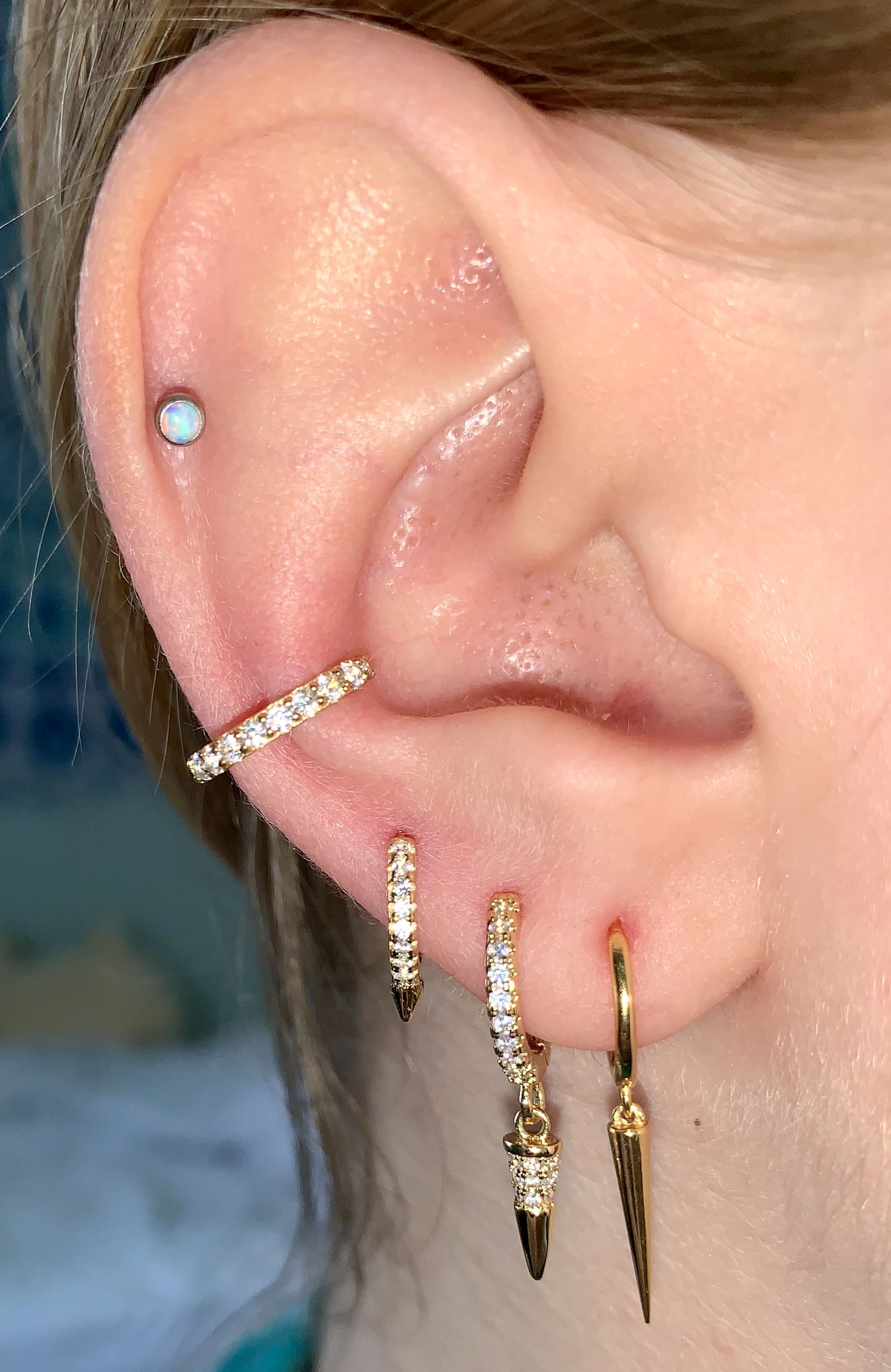 earring stacks gold earring stacks gold