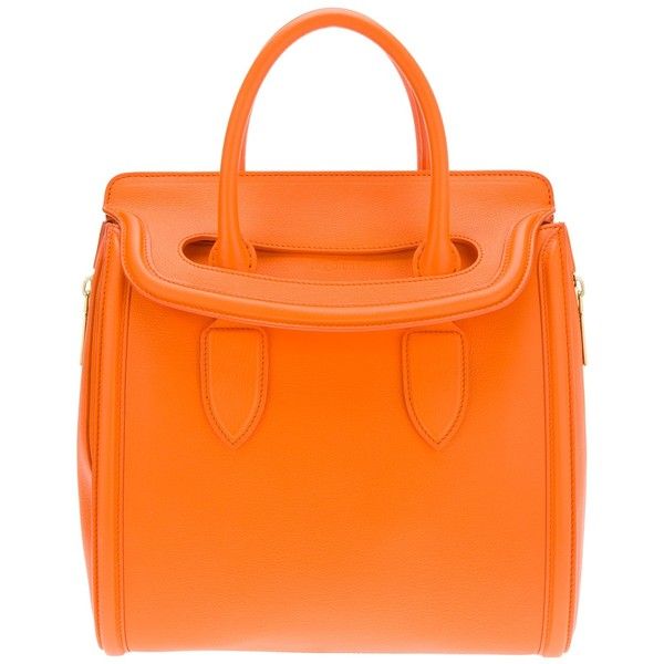 Alexander Mcqueen Medium Heronie Bag 2 815 Liked On Polyvore Canta Cantalar Turuncu