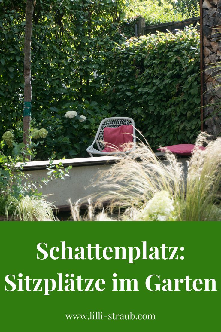 Schattenplätzchen! Mehrere Sitzplätze im Garten zu haben ist aus meiner