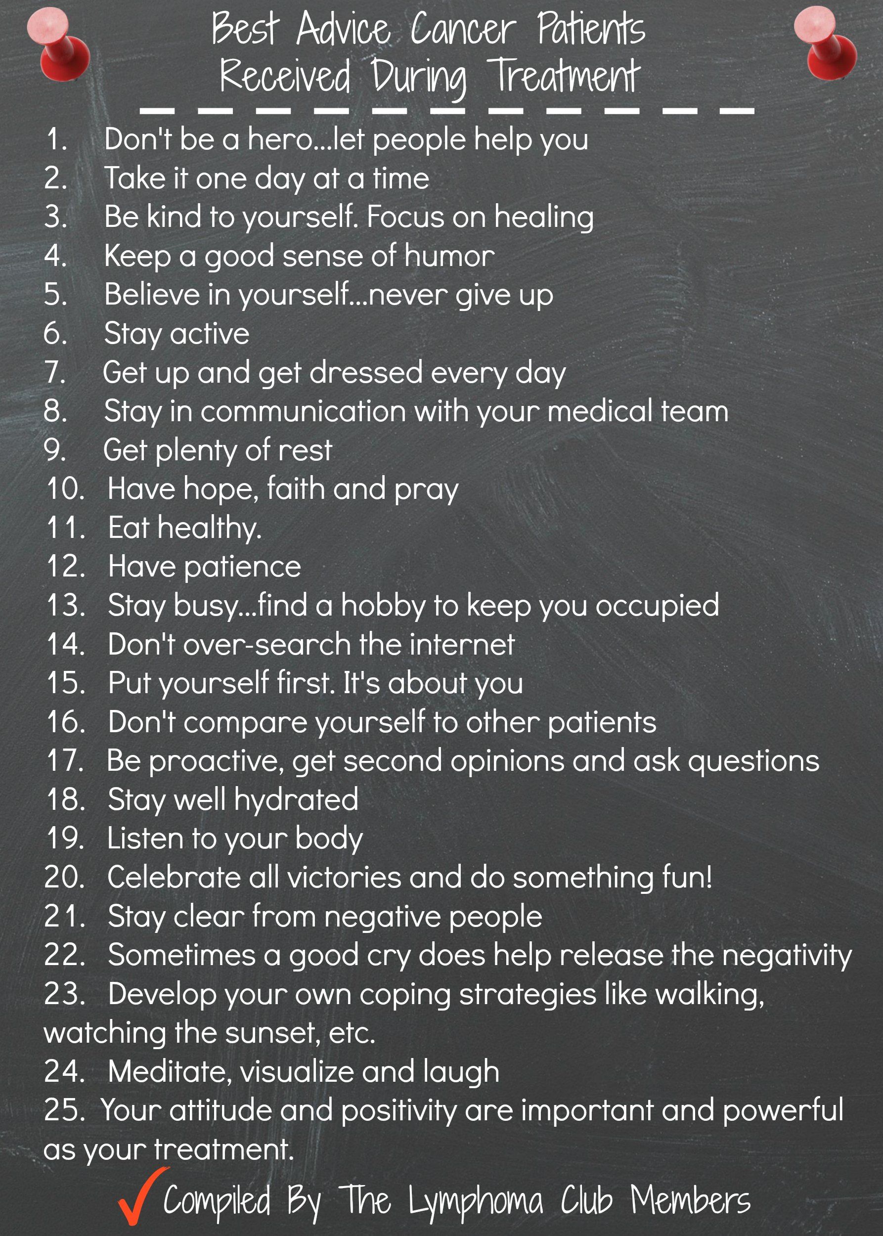 ONCOLOGY TIPS: Simple YES and NO, which will prolong LIFE 20 ONCOLOGY TIPS: Simple YES and NO, which will prolong LIFE 50