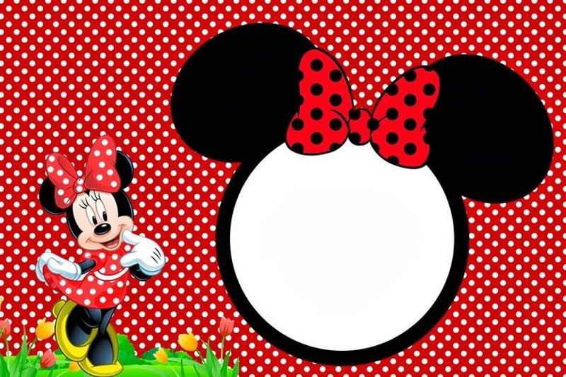 minnie mouse template invitations