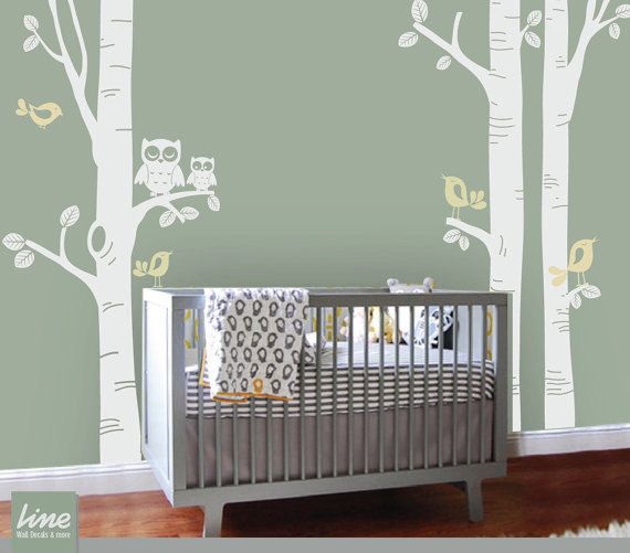 Nursery Birch Tree Decal Children Wall Nursery Birch Tree Decal By Limedecals 89 00