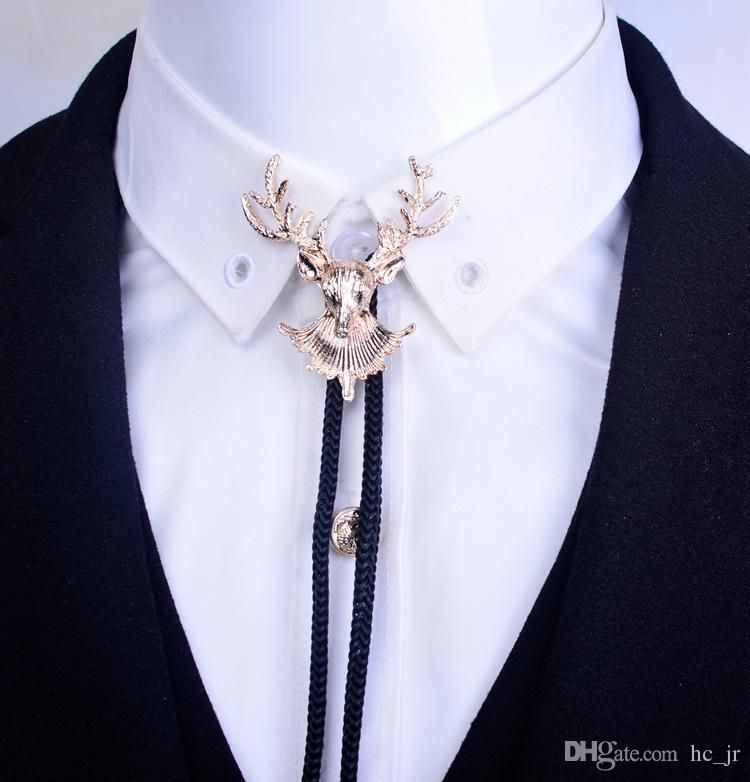 BOLO TIE eagle style metal chain necktie for men and women pop style in western fashion Korean version clothing match