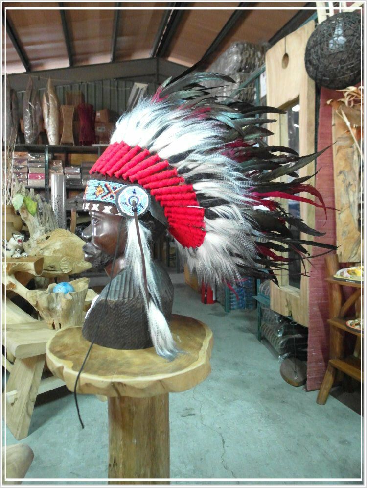 Feather Headdress Chief Indian Headdress American Native Warbonnet Feather Hat S