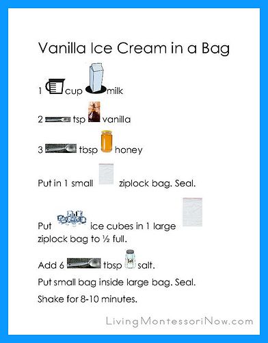Montessori Inspired Natural Ice Cream In A Bag Stuff To Try Vanilla Ice Cream In A Bag Withwatermark By Deb Chitwood Via Flickr
