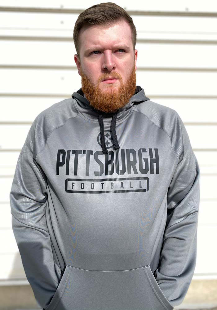 Pitt Steelers Grey Defender Monochrome Hood Steelers mens, Steelers t Pitt Steelers Grey Defender Monochrome Hood Steelers mens, Steelers t