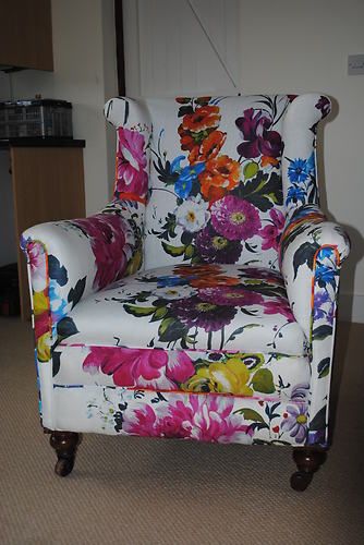 1930 S Vintage Armchair Covered In Designers Guild Amrapali Fabric Designers Guild Amrapali Fabric