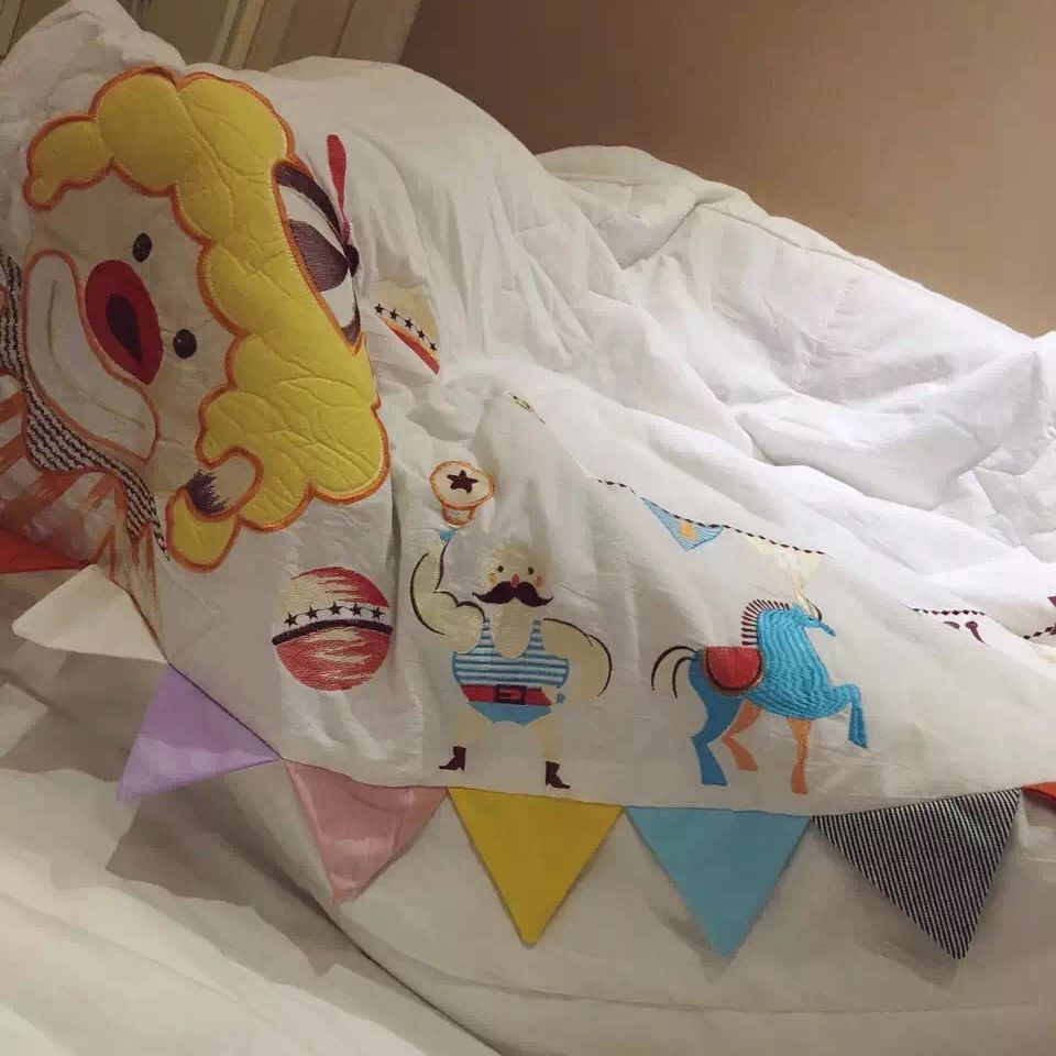 100 washed cotton circus clown cartoon bedding sets twin full queen clown bed sheets