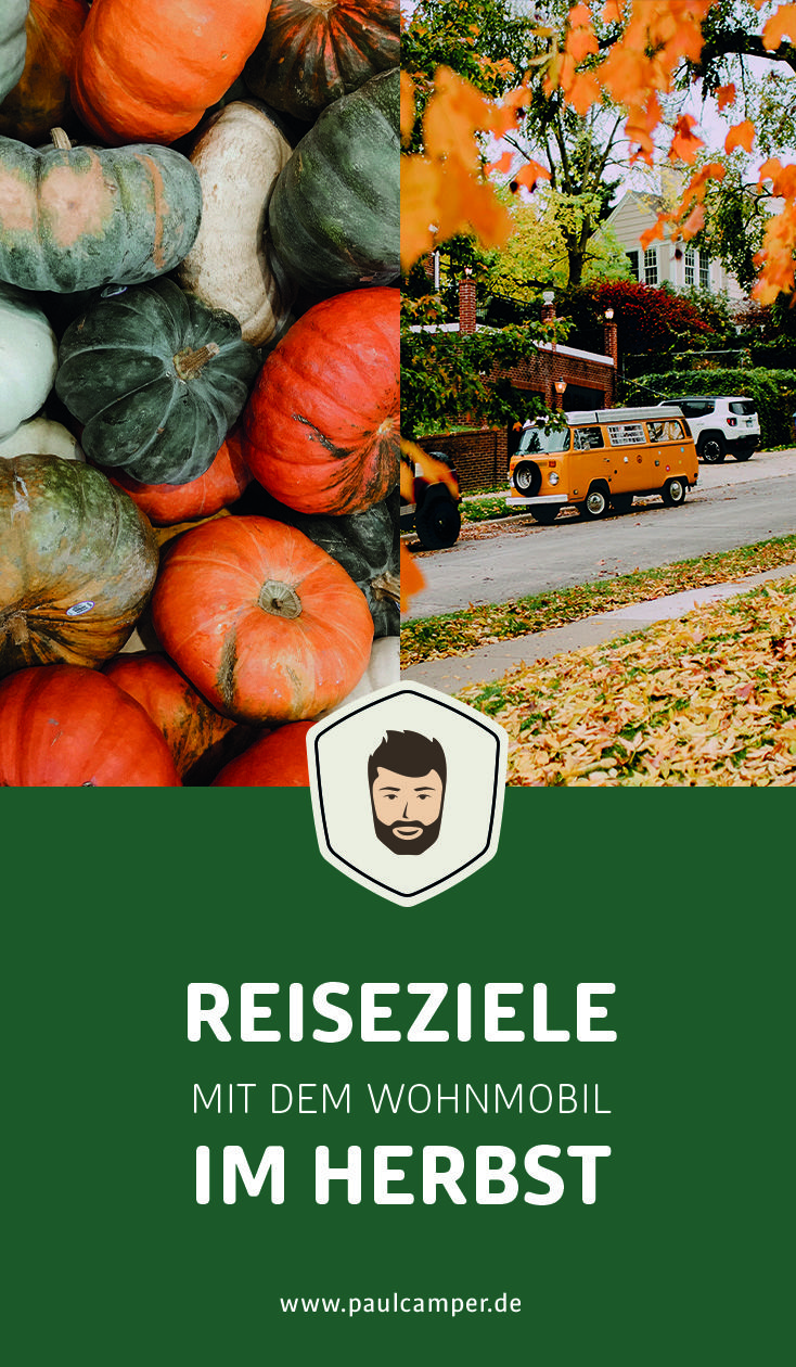 Reiseziele mit dem Camper im goldenen Herbst