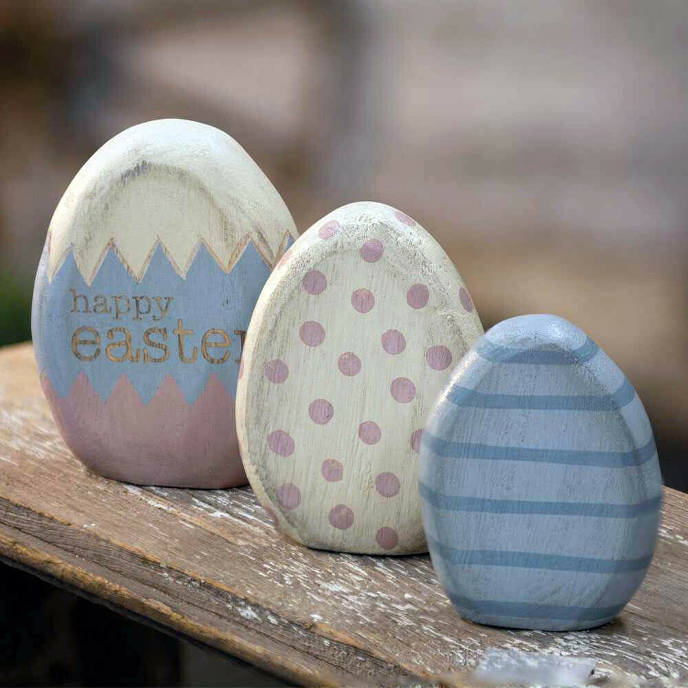 primitive decoupaged Easter decorations farmhouse Easter Easter eggs Easter decoration spring wooden eggs decorated eggs