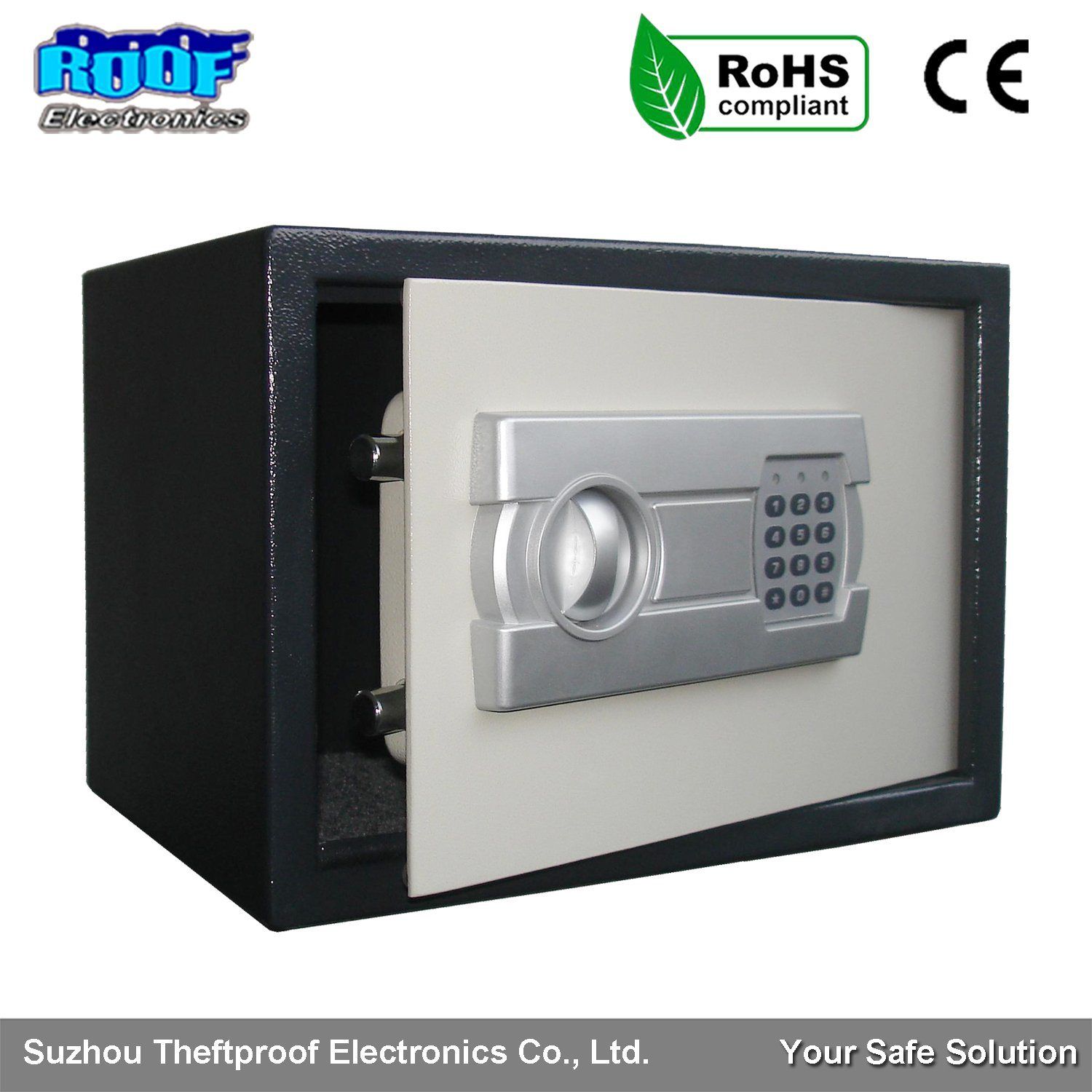 Hot Rolled Steel Private Digital Safe Coffer for Home Function : Anti-theft. Password working principle : Electronic. Lock Type : Electronic Lock. Security Level : A1. Door Type : Single Door. Appearance of Height : 250mm. Appearance of Width : 350mm. Appearance of Depth : 250mm. Material : Solid Steel. Certification : CE, RoHS, EMC. Application : Home, Commercial. Thickness : Door 3 mm / Wall 1 mm. Mounting Bolts : 4 Sets. Capacity : 15.5 Lt. Color : Black, Beige, Dark Grey. Battery : 4xaa. Digital Safe, Electronic Lock, Coffer, Types Of Doors, Single Doors, Anti Theft, Dark Grey, Color Black, Steel