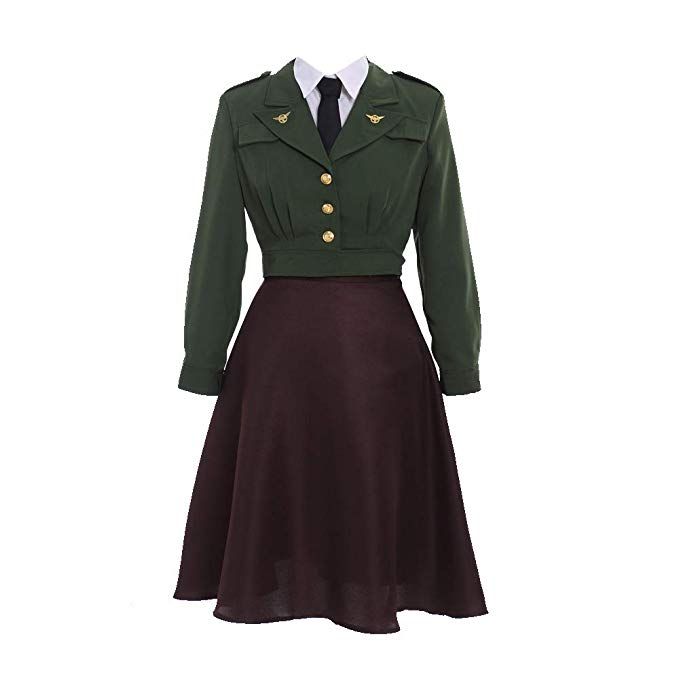 Dapper Day Outfits, Fancy Dress Outfits, Vintage Outfits, School Uniform Outfits, Uniform Dress, Cosplay Outfits, Cosplay Costumes, Peggy Carter Costume, 1940s Costume