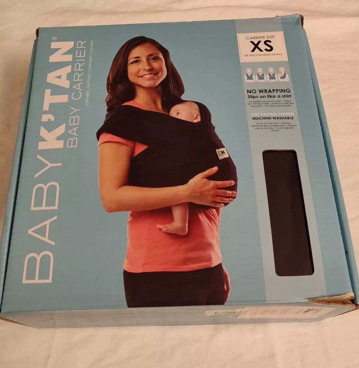 Black Baby K/'tan ORIGINAL Baby Carrier Extra Extra Small Wrap XX-Small