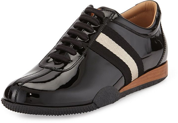bally patent leather sneakers
