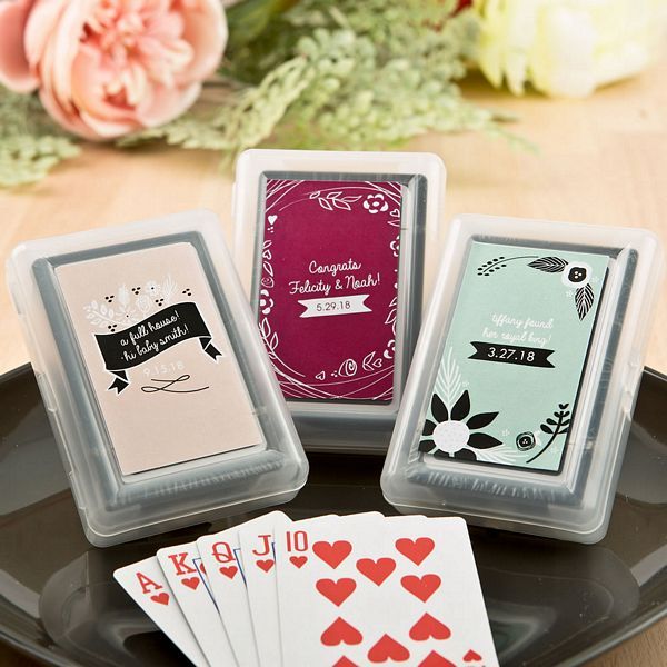 vintage design collection playing card favors wedding