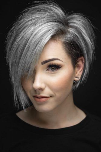 33 Coole Möglichkeiten, wie Sie Ihr kurzes graues Haar tragen | Trend Bob Frisuren 2019