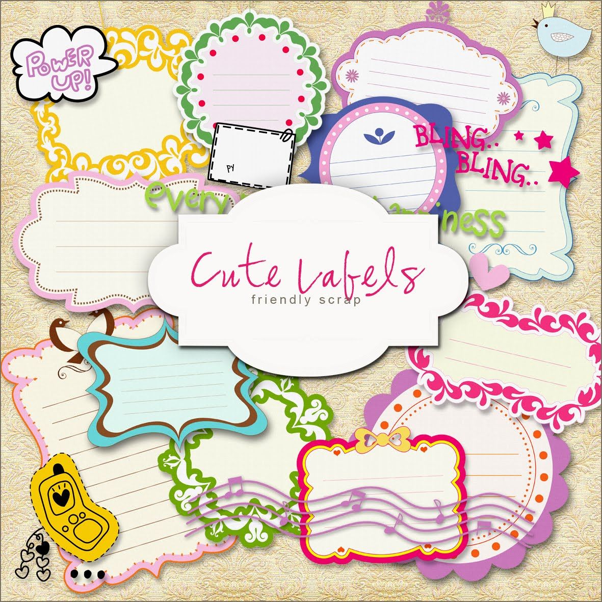 Friendly Scrap: free printable labels | Printables | Pinterest | Scrapbook, Printable labels and ...