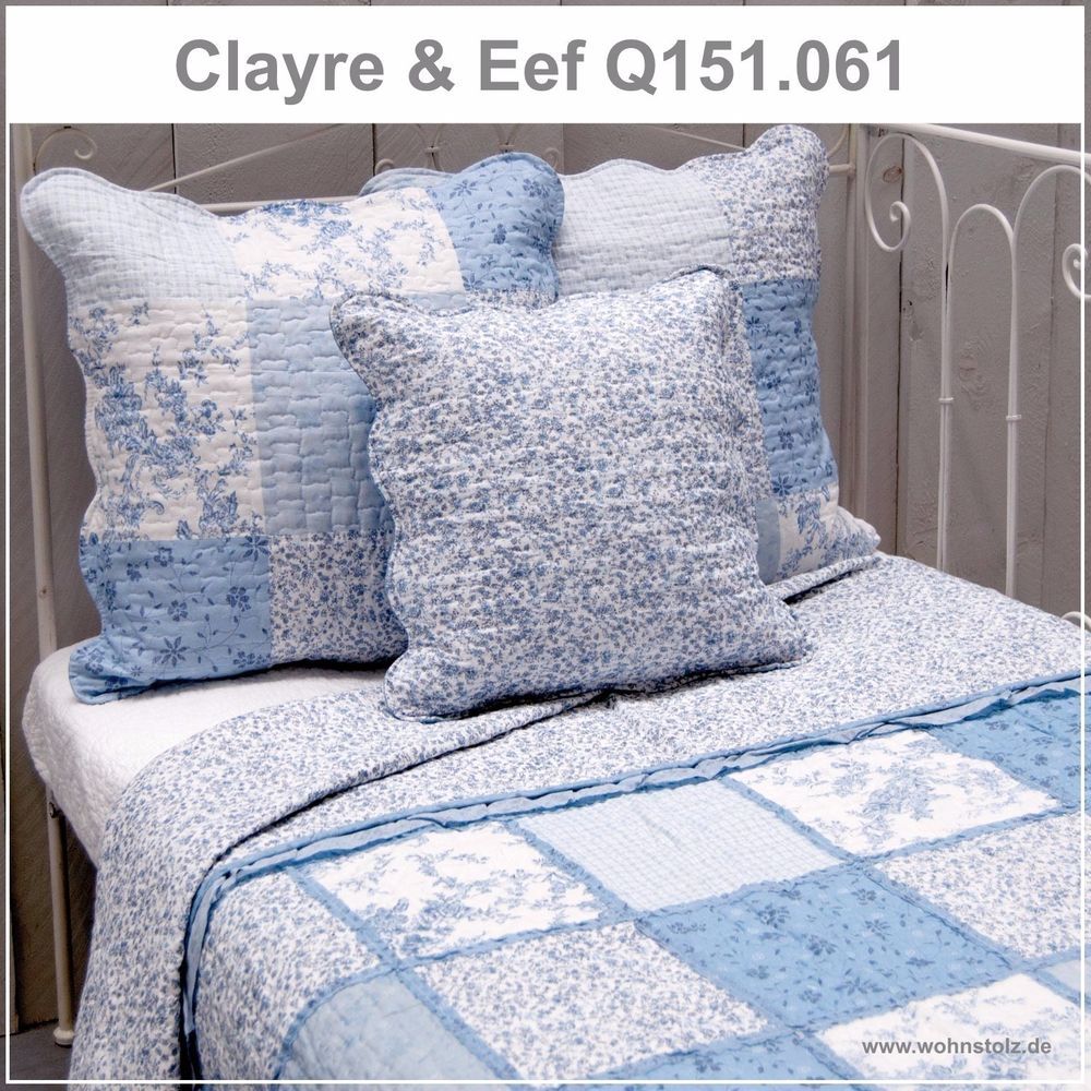 Clayre /& Eef Bettüberwurf Tagesdecke /"Herzchen/" 230x260 Quilt NEU!
