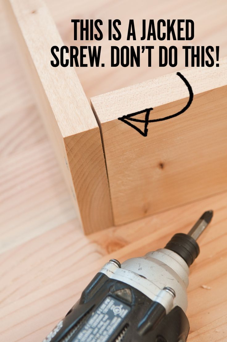 My problem was a lack of understanding about how a screw joint actually works. It's not the threads biting into both pieces that secured everything in place. Rather, the strength of a screw joint comes from the threads pulling the screw through the bottom piece and securing the top from the pressure against the screw's head. The threads are irrelevant in the top piece; only the head matters. Woodworking Techniques, Woodworking Projects Diy, Woodworking Furniture, Fine Woodworking, Diy Wood Projects, Furniture Projects, Wood Crafts, Diy Furniture, Diy Crafts