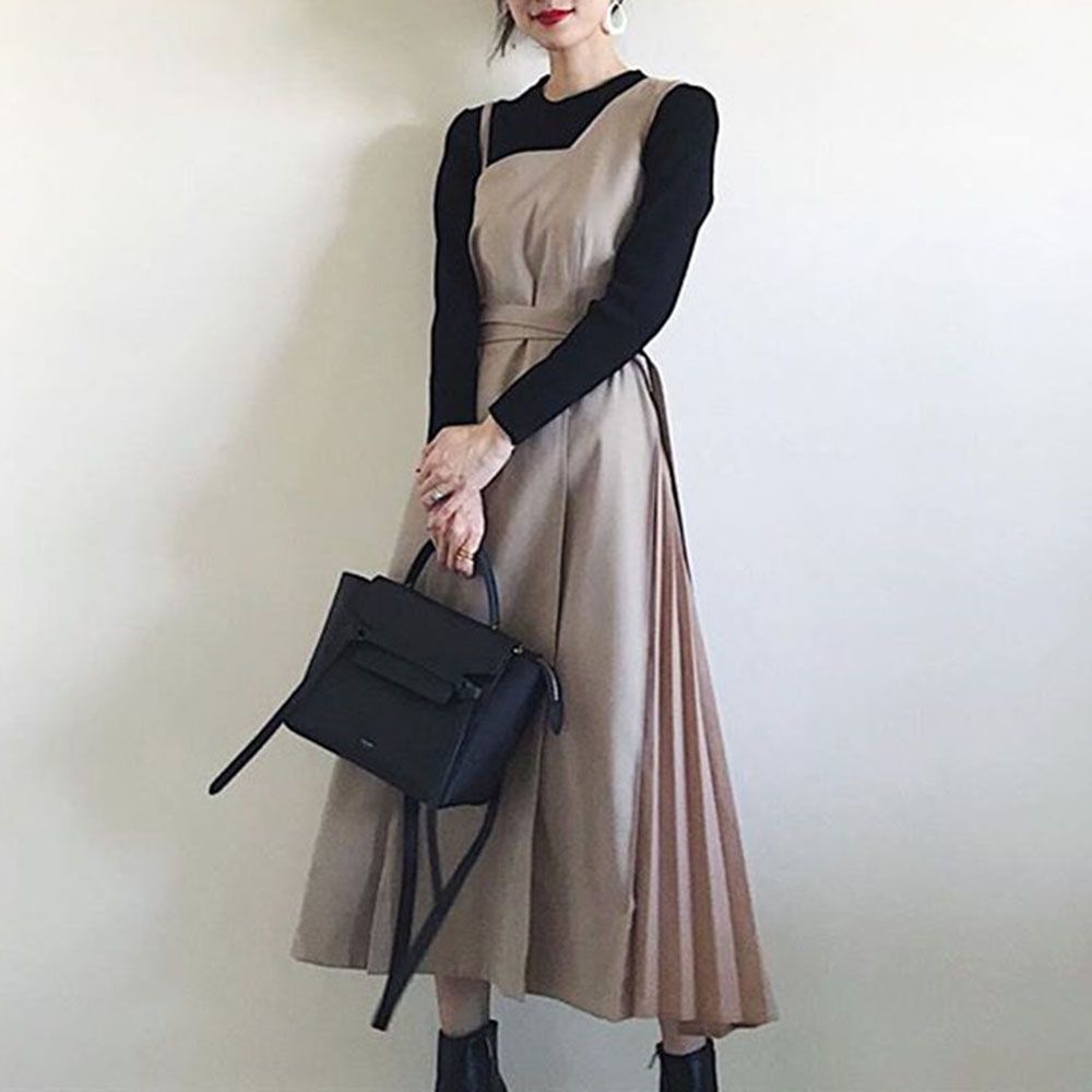 Korean Dress Women Autumn Chic Saches Patchwork Pleated Long Dresses Pullover Lace Up Asymmetric High Waist Robe Vestidos Womens Dresses Dresses Cheap Dresses Korean Dress Women Autumn Chic Saches Patchwork Pleated Long Dresses Pullover Lace Up Asymmetric High Waist Robe Vestidos Womens Dresses Dresses Cheap Dresses