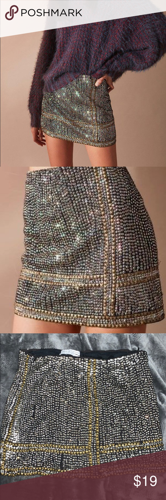 urban outfitters glitter skirt