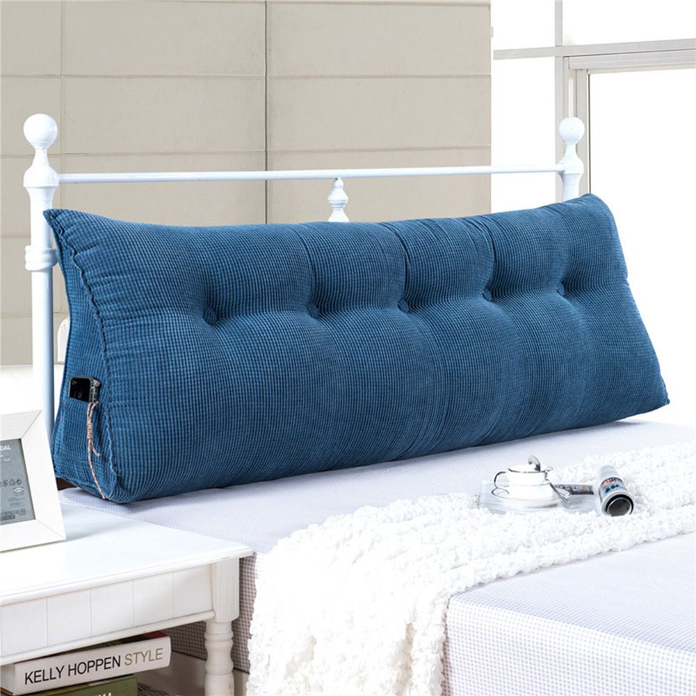 Wedge Pillow Backrest Positioning Support Bolster Soft Headboard College Dorm Pillow Funiture Triangular Reading Cushion